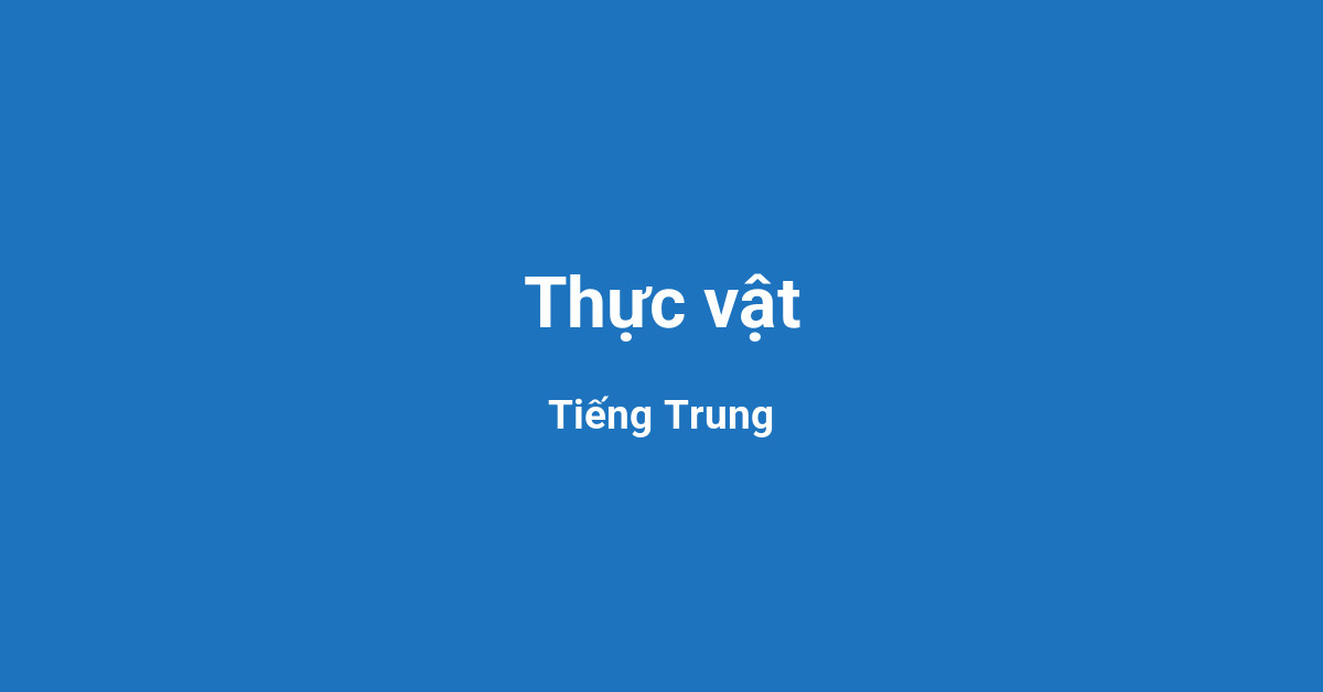 Thực vật