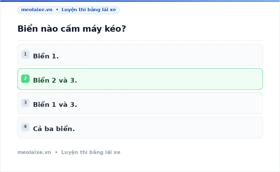 Biển nào cấm máy kéo?