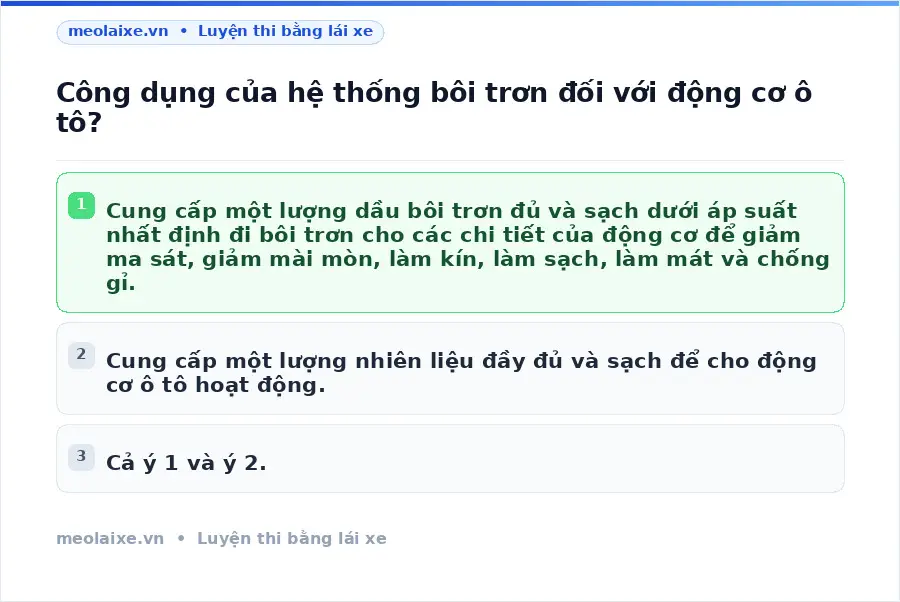 Công dụng của hệ thống bôi trơn đối với động cơ ô tô?
