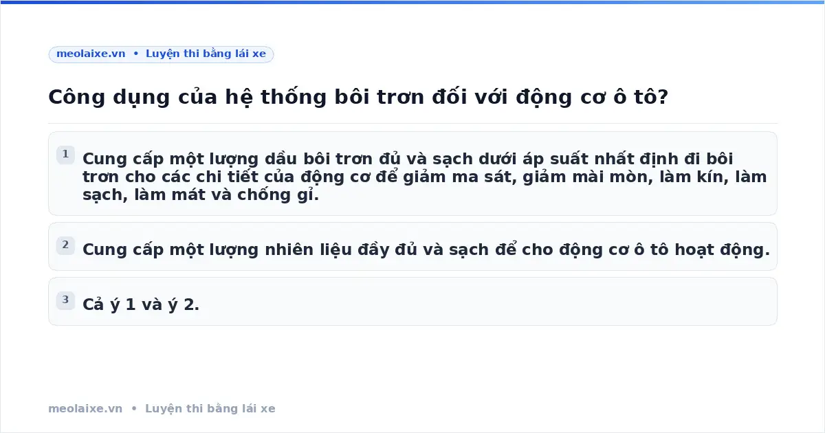 Công dụng của hệ thống bôi trơn đối với động cơ ô tô?