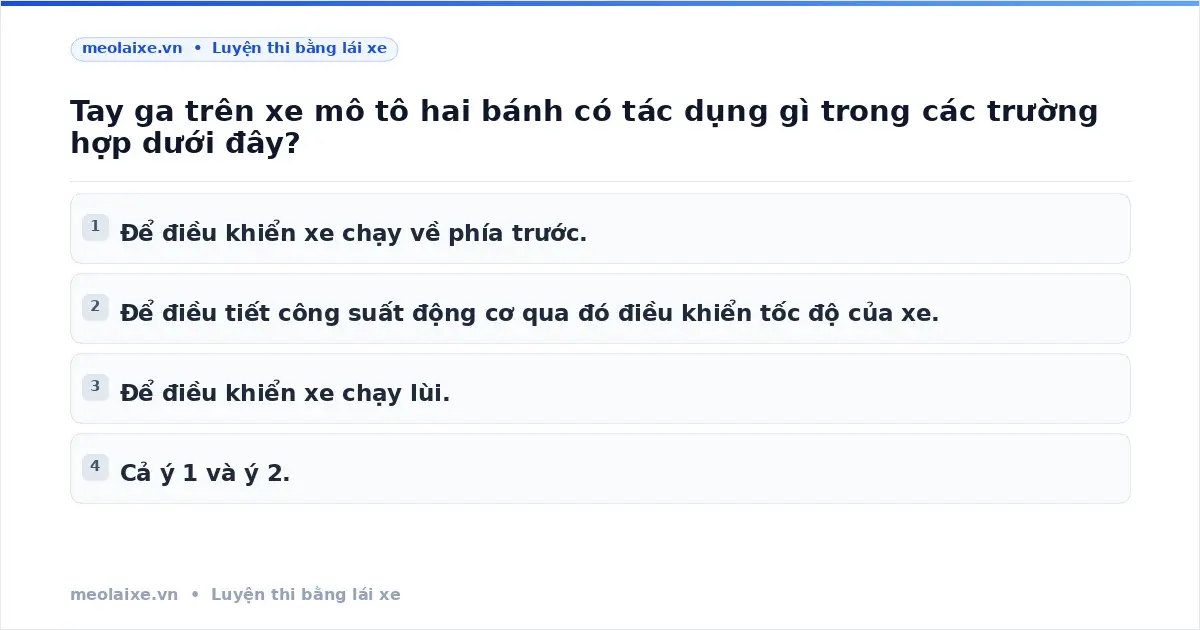 Chức Năng Tay Ga Xe Mô Tô: Điều Khiển Tốc Độ & Hướng Đi