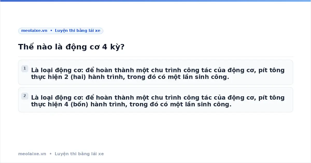 Thế nào là động cơ 4 kỳ?